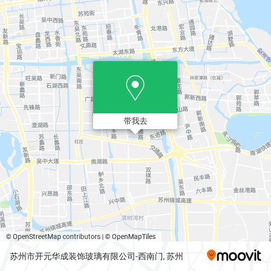 苏州市开元华成装饰玻璃有限公司-西南门地图