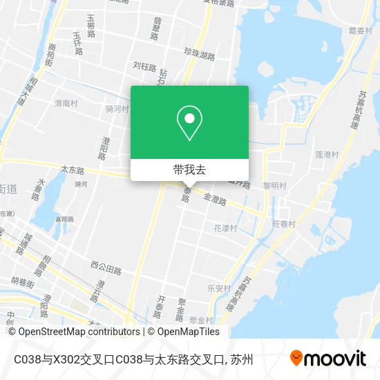 C038与X302交叉口C038与太东路交叉口地图