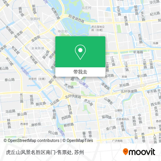 虎丘山风景名胜区南门-售票处地图