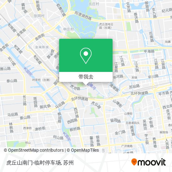 虎丘山南门-临时停车场地图