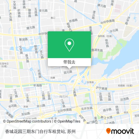 香城花园三期东门自行车租赁站地图