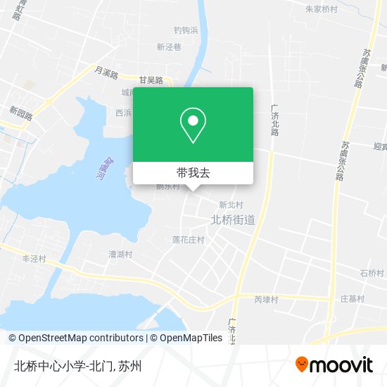 北桥中心小学-北门地图