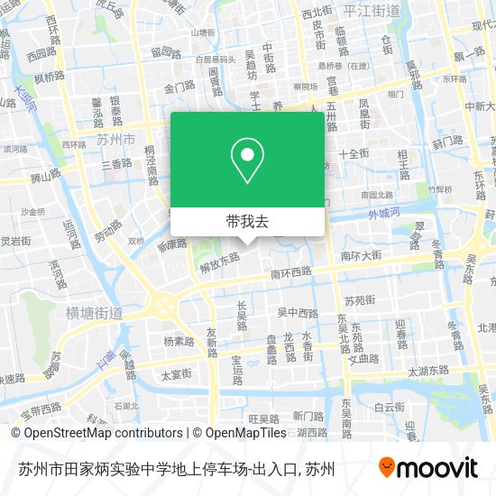 苏州市田家炳实验中学地上停车场-出入口地图