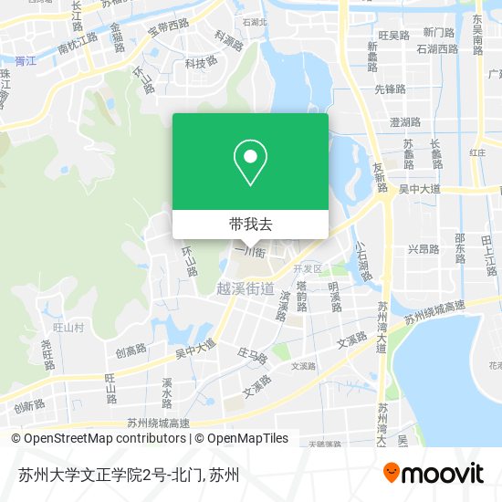 苏州大学文正学院2号-北门地图