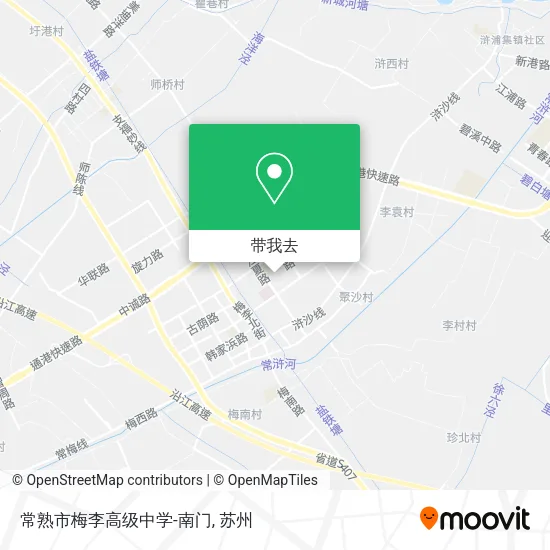 常熟市梅李高级中学-南门地图