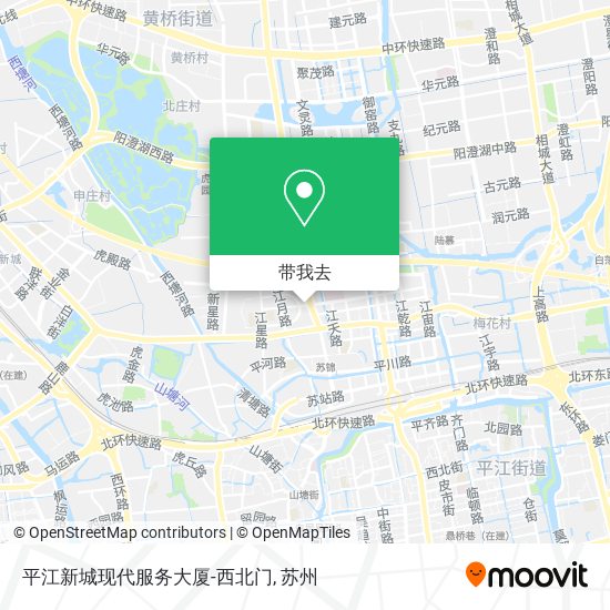 平江新城现代服务大厦-西北门地图