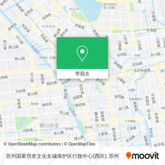 苏州国家历史文化名城保护区行政中心(西区)地图
