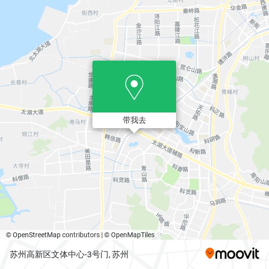 苏州高新区文体中心-3号门地图