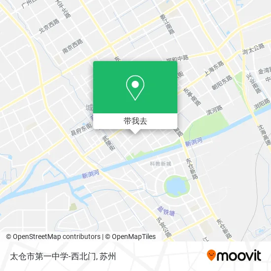 太仓市第一中学-西北门地图