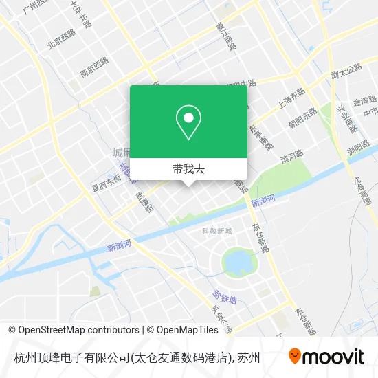 杭州顶峰电子有限公司(太仓友通数码港店)地图