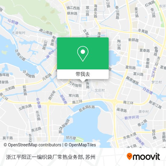 浙江平阳正一编织袋厂常熟业务部地图