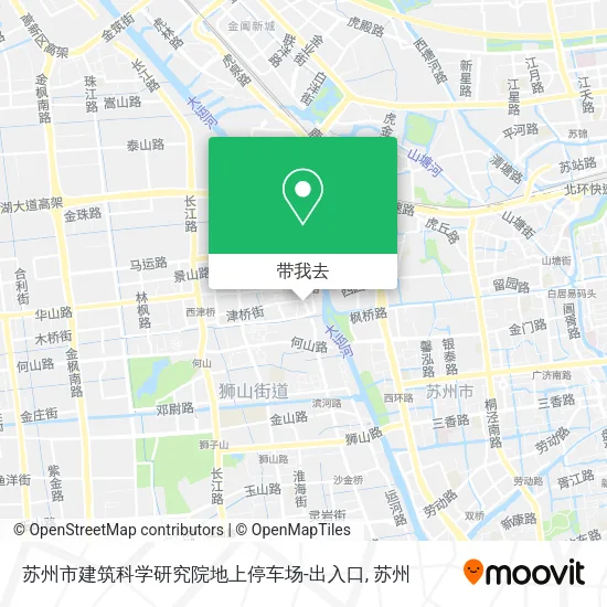 苏州市建筑科学研究院地上停车场-出入口地图