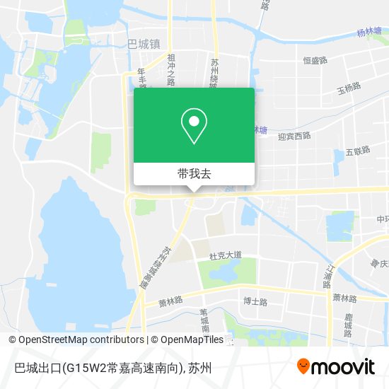 巴城出口(G15W2常嘉高速南向)地图