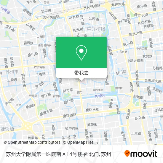 苏州大学附属第一医院南区14号楼-西北门地图