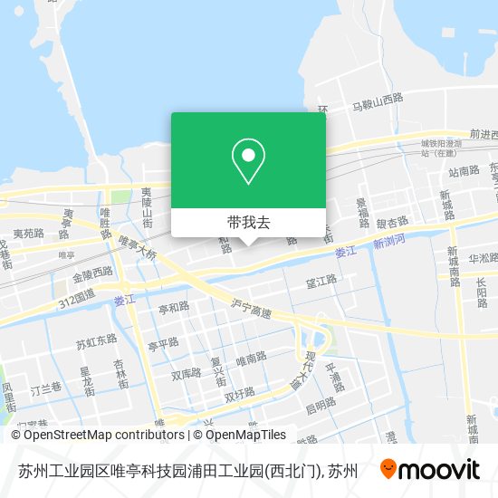 苏州工业园区唯亭科技园浦田工业园(西北门)地图