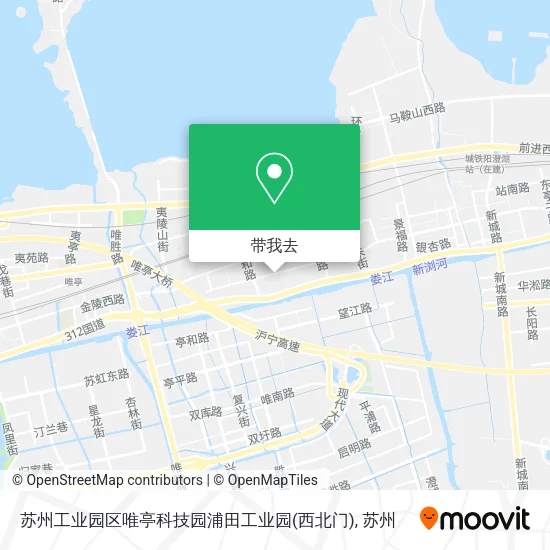 苏州工业园区唯亭科技园浦田工业园(西北门)地图