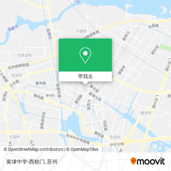 黄埭中学-西校门地图