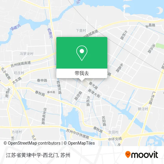 江苏省黄埭中学-西北门地图