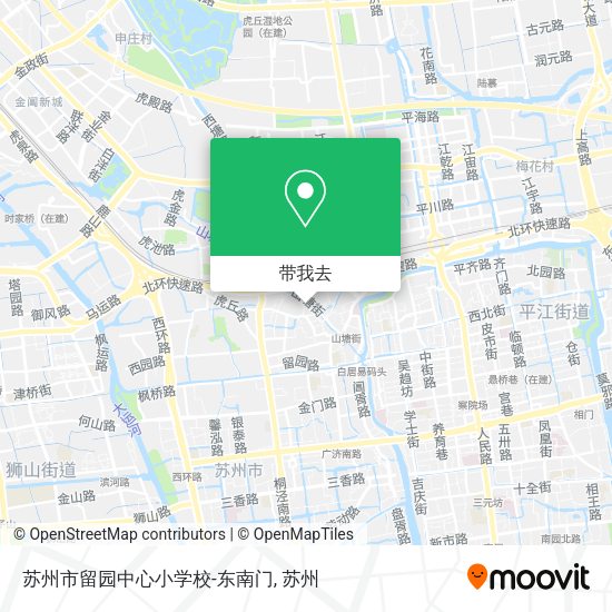 苏州市留园中心小学校-东南门地图