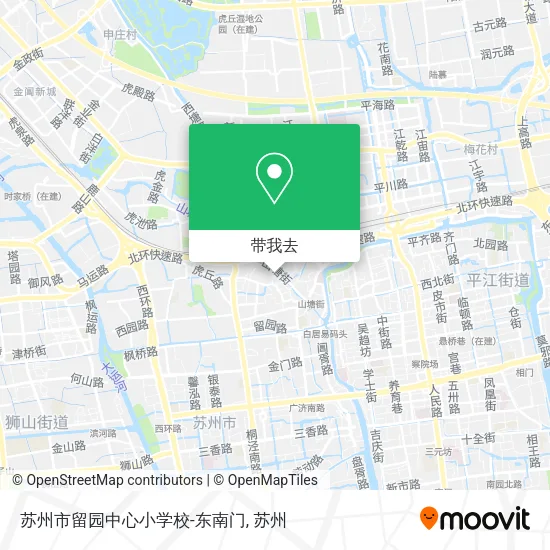 苏州市留园中心小学校-东南门地图