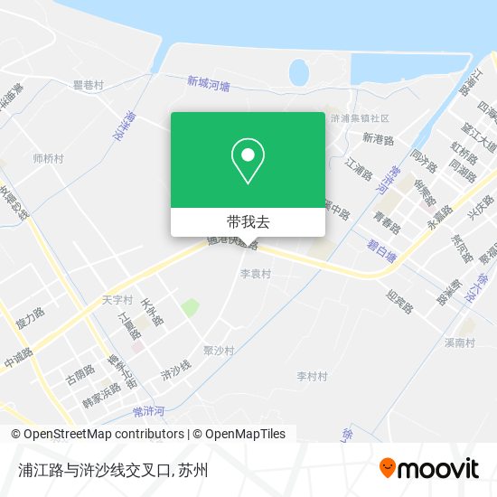 浦江路与浒沙线交叉口地图