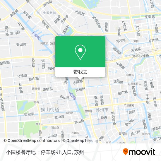 小园楼餐厅地上停车场-出入口地图