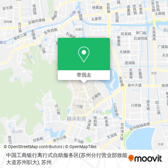中国工商银行离行式自助服务区(苏州分行营业部致能大道苏州职大)地图