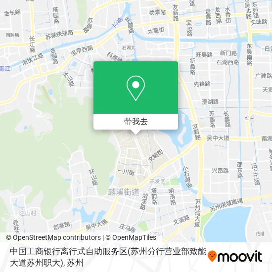 中国工商银行离行式自助服务区(苏州分行营业部致能大道苏州职大)地图