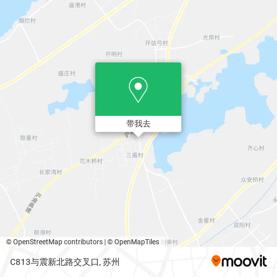 C813与震新北路交叉口地图