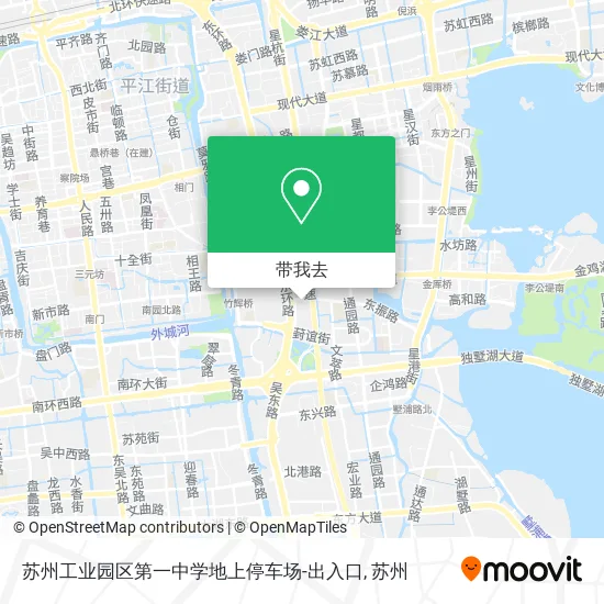 苏州工业园区第一中学地上停车场-出入口地图
