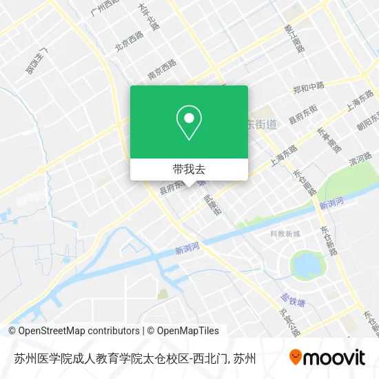 苏州医学院成人教育学院太仓校区-西北门地图