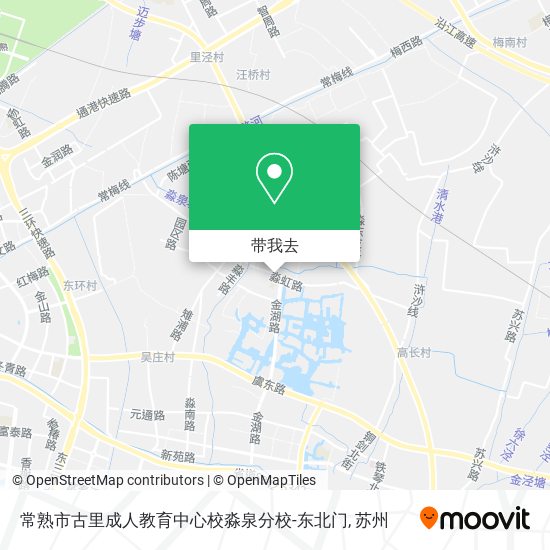 常熟市古里成人教育中心校淼泉分校-东北门地图
