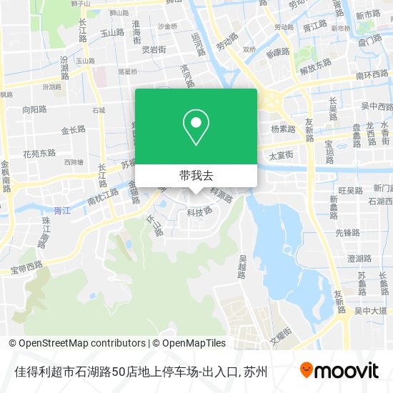 佳得利超市石湖路50店地上停车场-出入口地图