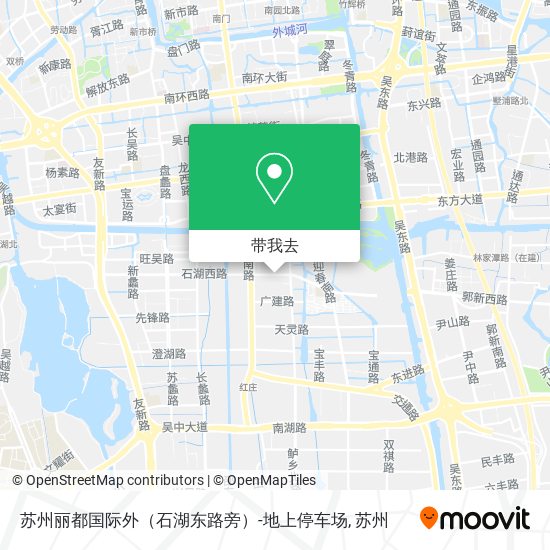 苏州丽都国际外（石湖东路旁）-地上停车场地图