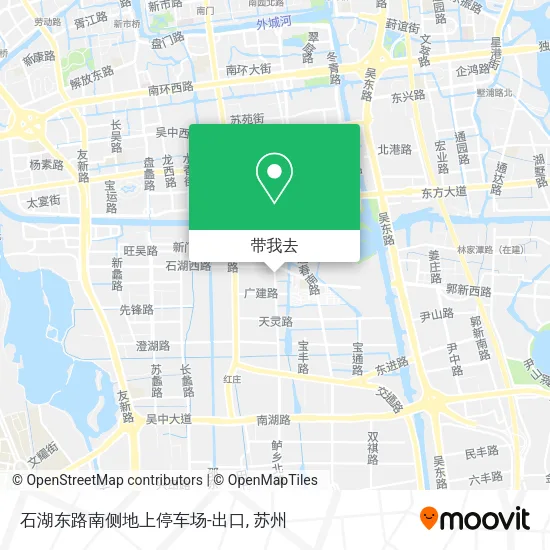 石湖东路南侧地上停车场-出口地图