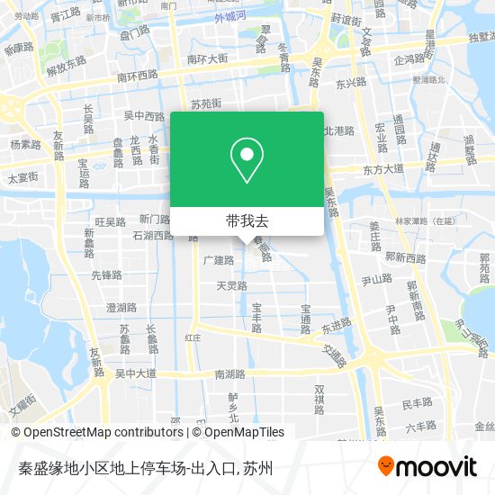 秦盛缘地小区地上停车场-出入口地图