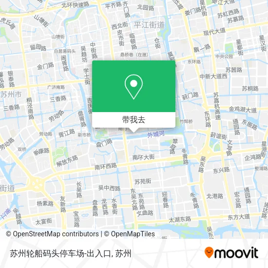 苏州轮船码头停车场-出入口地图