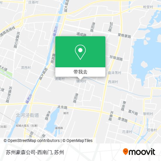 苏州豪森公司-西南门地图