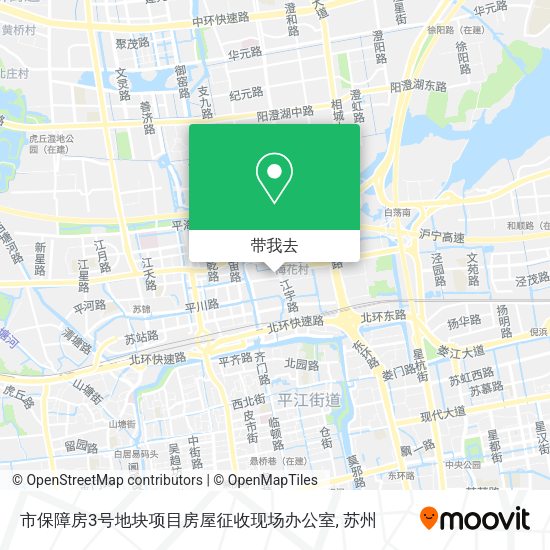 市保障房3号地块项目房屋征收现场办公室地图