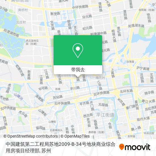 中国建筑第二工程局苏地2009-B-34号地块商业综合用房项目经理部地图