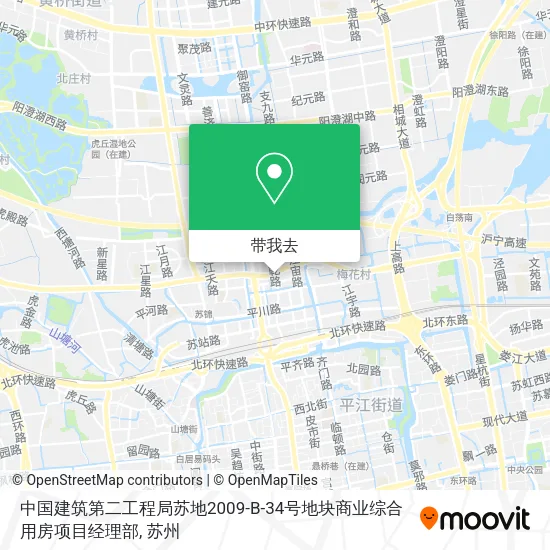 中国建筑第二工程局苏地2009-B-34号地块商业综合用房项目经理部地图