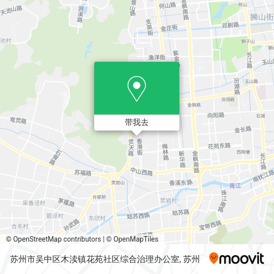 苏州市吴中区木渎镇花苑社区综合治理办公室地图