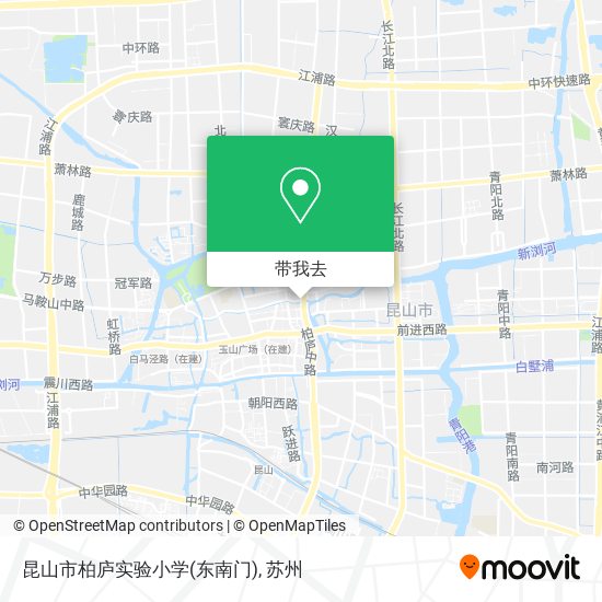 昆山市柏庐实验小学(东南门)地图