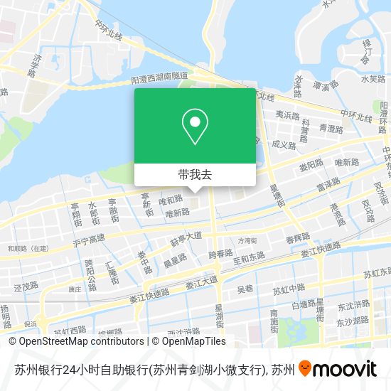 苏州银行24小时自助银行(苏州青剑湖小微支行)地图