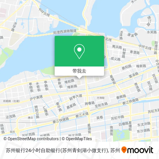 苏州银行24小时自助银行(苏州青剑湖小微支行)地图