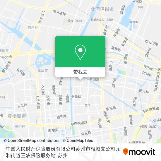 中国人民财产保险股份有限公司苏州市相城支公司元和街道三农保险服务站地图