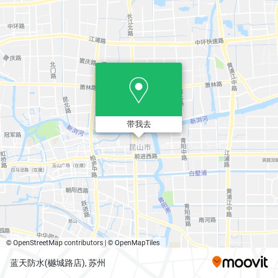 蓝天防水(樾城路店)地图