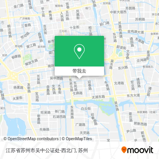 江苏省苏州市吴中公证处-西北门地图