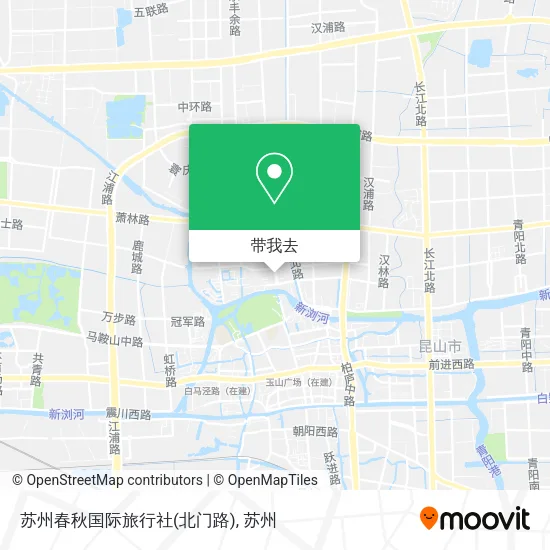 苏州春秋国际旅行社(北门路)地图
