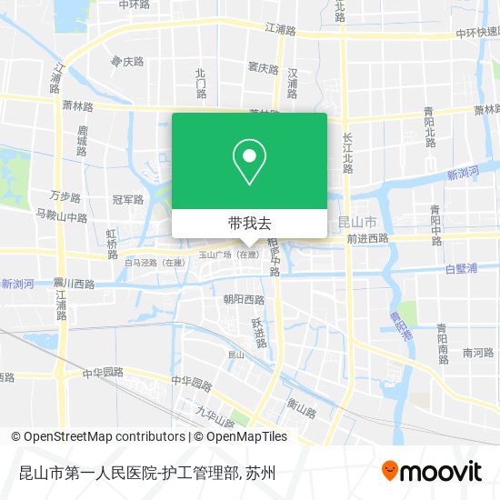 昆山市第一人民医院-护工管理部地图